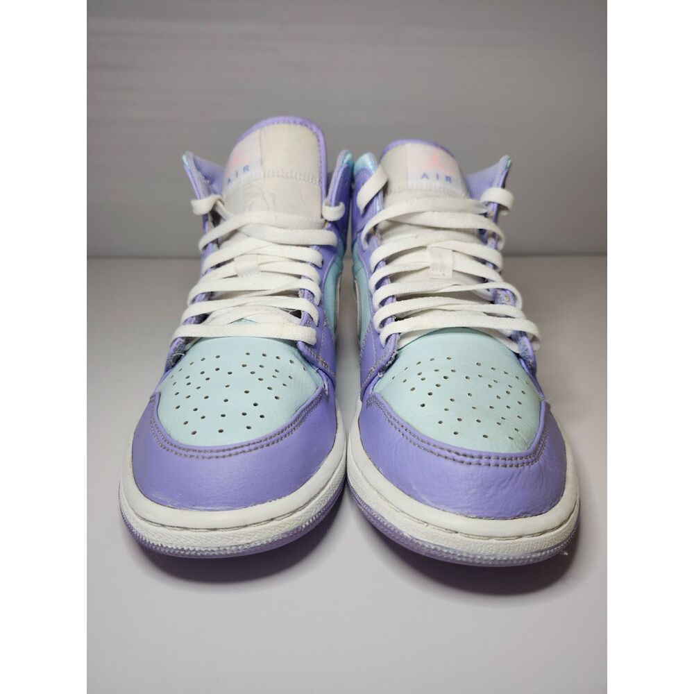 Jordan Air Jordan 1 Mid Men’s Purple Blue 9.5 Athletic Sneaker Streetwear - Picture 4 of 16